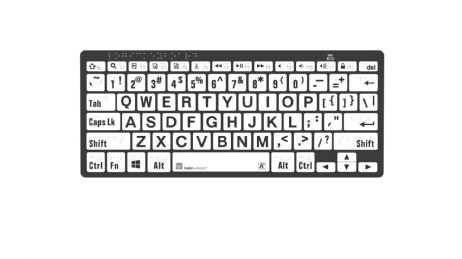 Logickeyboard Braille Keyboard with Large Print for PC and Mac