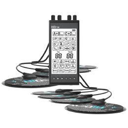 Portable Pain Relief and Muscle Stimulation TENS and EMS Device with 20 Intensity Levels and 4 Channel Electrostimulation - XPDS 4 by HiDow International