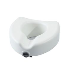 Raised Toilet Seat with Lock for 5-Inch Raise - Compatible With Most Standard and Elongated Toilets