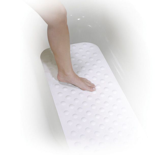 Non-slip Shower Mat with Small Suction Cups Extra Long Bathtub Mats 40x100 cm Ausla Non-Slip Secure Safety Mat White 