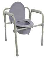 Steel Frame Folding Commode Chair