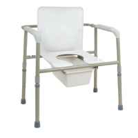 3 in 1 Bariatric Bedside Commode, Raised Toilet Seat and Safety Frame