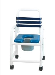 Deluxe New Era Infection Control Shower Commode Chair with Removable Soft Seat