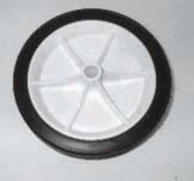 6 inch Semi-Solid Tire with High Impact Plastic Hub for Small D & E Oxygen Cylinder Carts