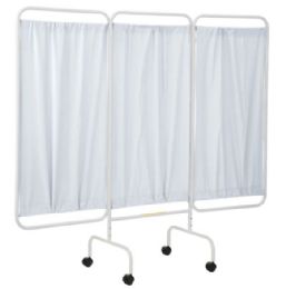 R & B Wire Three-Panel Mobile Medical Privacy Screen