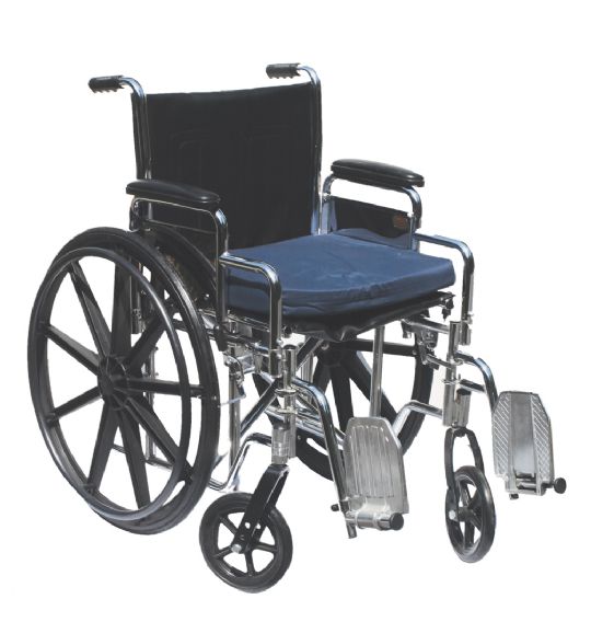 Gel Wheelchair Cushion with Removable Cover, 16x18x2 Navy Color