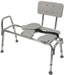 DMI Heavy Duty Sliding Transfer Bench with Cut Out Seat by HealthSmart