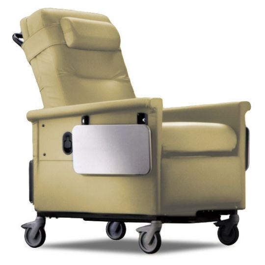Champion 56 Series Bariatric Recliner in Colonial Blue with optional second side table and optional head pillow