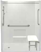 Five Piece 60 in. x 31 in. Easy Step Shower
