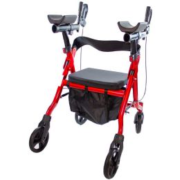 Walking Tall Deluxe Upright Rollator Walker with Seat and Forearm Support by Platinum Health