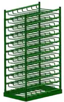 Layered Multi-Cylinder Rack for 22 Cylinders - Floor Mountable