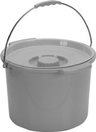Drive Medical 12 Quart Commode Bucket with Metal Handle and Cover