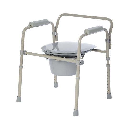 Folding Elongated Commode Chair by Rhythm Healthcare