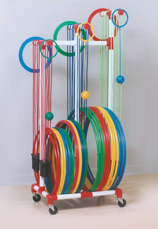 Jump Rope and Hoop Holder Cart