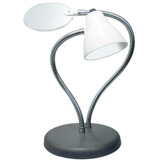 Big Eye 2-Arm Combination Table Lamp and 2x Magnifier