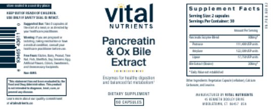 Pancreatin and Ox Bile Extract for Digestive Support