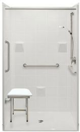 Four Piece 48 in. x 37 in. Wheelchair Accessible Shower