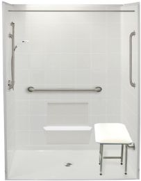 Five Piece 60 in. x 33-3/8 in. Accessible Shower