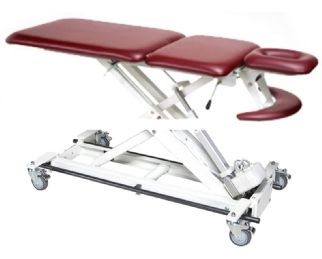 Armedica Three Section Treatment Table with Bar Activated Height Control and Crescent Armrest