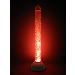 Adjustable LED Chromotherapy Bubble Tube with Easy-Drain Base