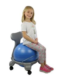 Plastic Exercise Ball Chair Base with Removable Backrest