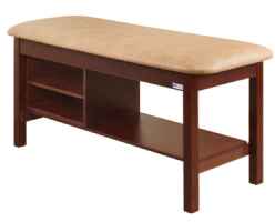 Clinton Flat Top Treatment Table with Shelving