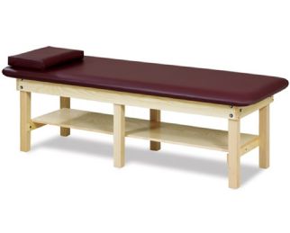 Clinton Hardwood Bariatric Treatment Table with Lower Shelf