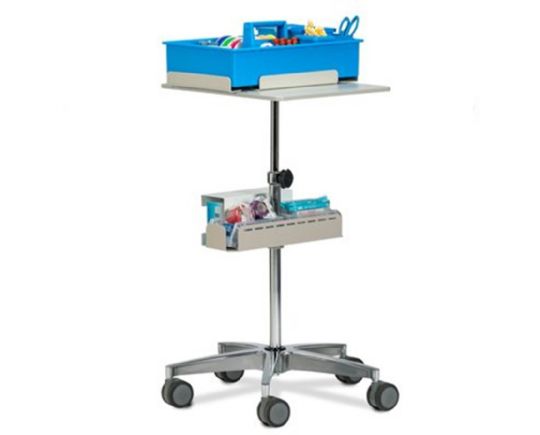 Rolling phlebotomy cart with storage