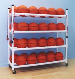 Portable Wheeled Basketball Storage Cart