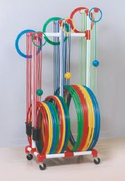 Jump Rope and Hoop Holder Cart