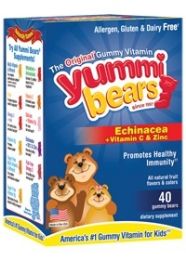 Hero Nutritionals Yummi Bears Echinacea with Vitamin C and Zinc