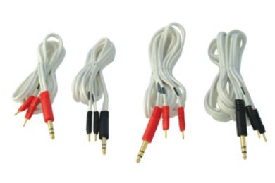 Replacement 2-Pin Stereo Leads for Dynatronics Electrotherapy Equipment
