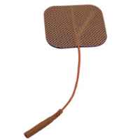 2x2 Inch Self-Adhesive Electrodes, Tan Cloth w/ Tyco Gel, 4 Per Pack