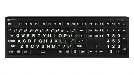 Large Print Keyboard for Visually Impaired - Astra Backlit Keyboard by Logickeyboard