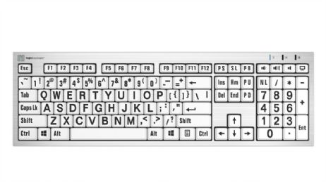 Slimline Large Print Keyboard by Logickeyboard