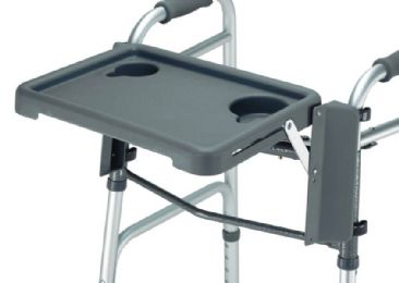 Lightweight Folding Walker Tray with Cup Holders and Textured Surface by HealthSmart
