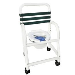 Mobile Shower Commode Chairs with 18-inch Wide Seat and Infection Control by Mor-Medical