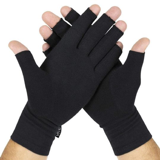 Arthritis Compression Gloves With Open Tips from Vive Health