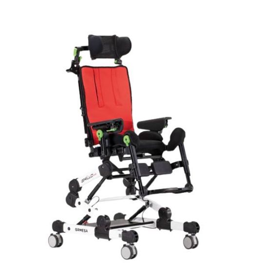 Red Grillo Adaptive Seating Solution shown