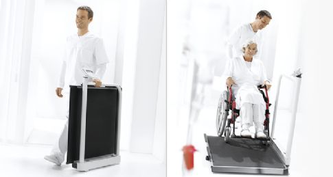 Seca 676 Digital Bariatric Wheelchair Scale with Handrail - Foldable