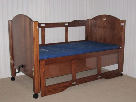Dream Series Manually Adjustable Safety Bed, Manual Adjustable Bed Frame Wood