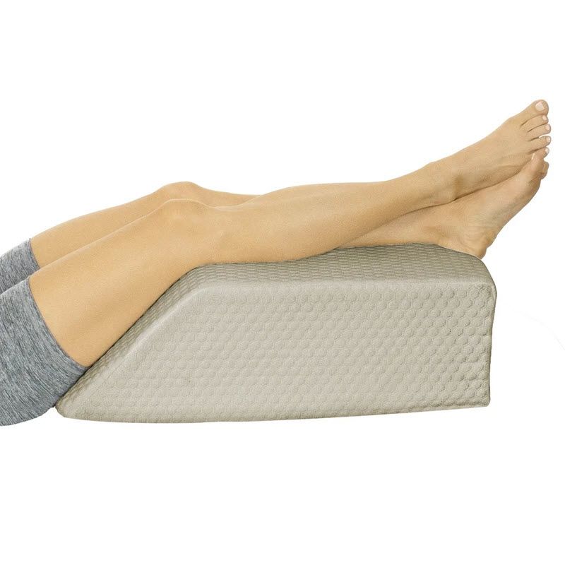 Leg Elevation Pillow with Memory Foam Top High-Density Leg Support Rest Cushion 