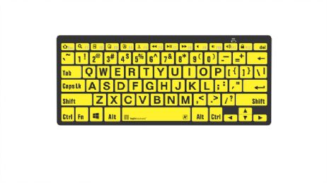 Logickeyboard LargePrint Bluetooth Mini Keyboard for PC