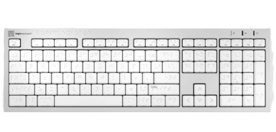 Braille ALBA Slimline Keyboard for Mac With USB Hubs from Logickeyboard
