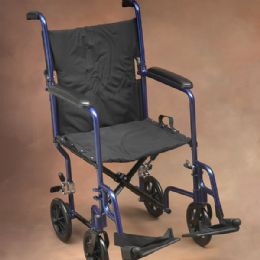 Lightweight Folding Norco Transport Chair with Blue Frame