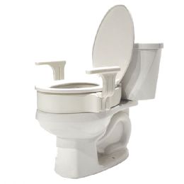 4 inch Elongated Raised Toilet Seat with Handles