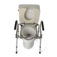 Steel Drop-Arm Commode by Medline