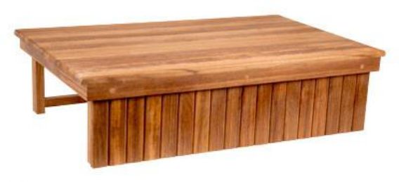 Teak Elevated Shower Mat and Step