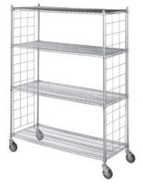 Side and Back Enclosure Panels for R&B Wire Linen Cart Shelving Units