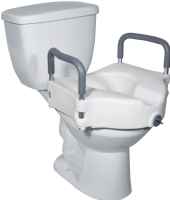 Drive Medical Locking Elevated Toilet Seat with Arms